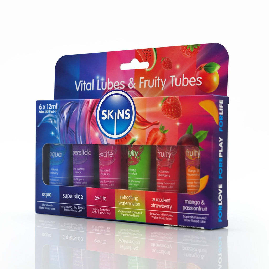 Skins Vital Lubes and Fruity Tubes 6 Pack 12ml | UberKinky